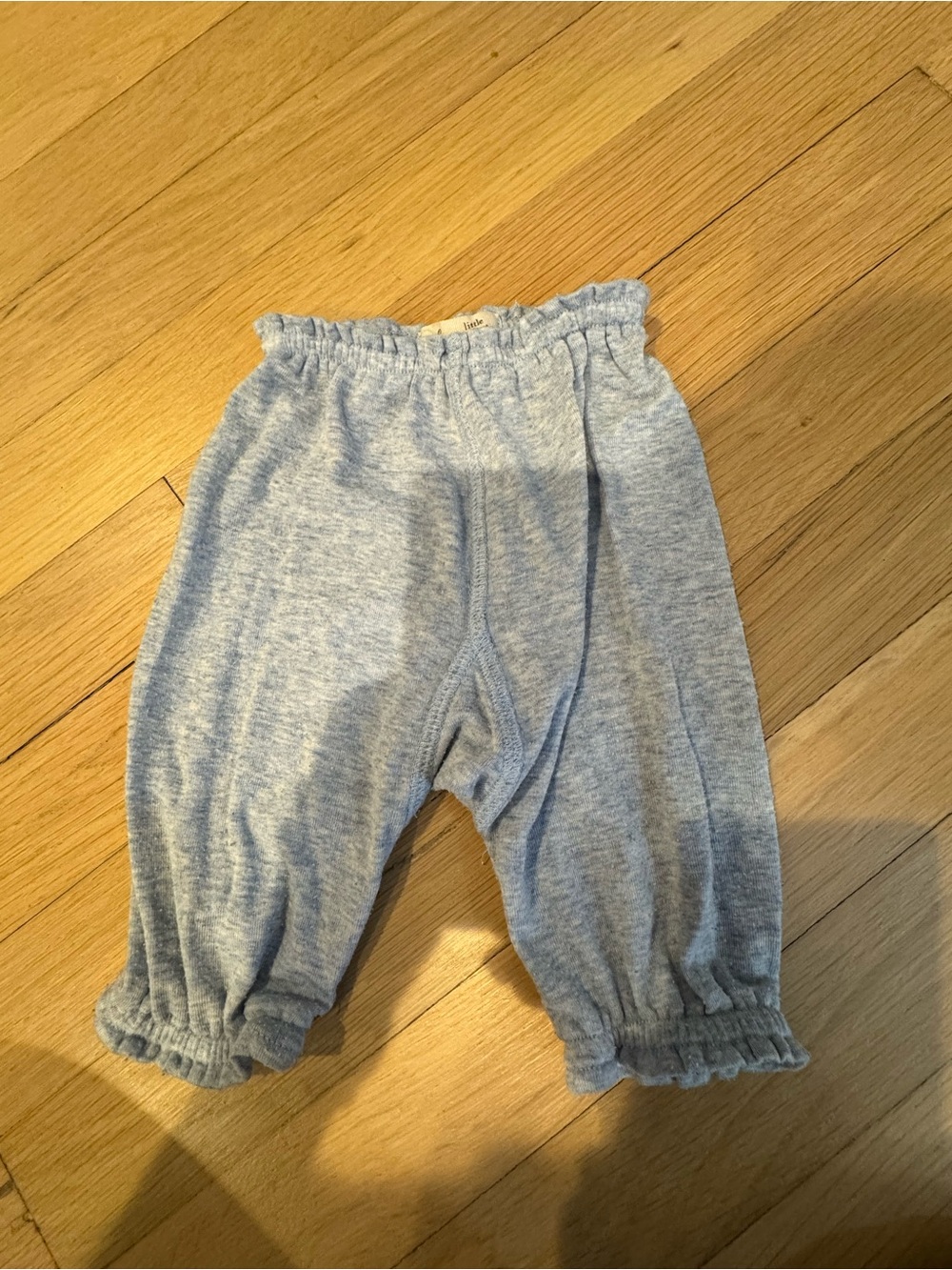 Peek Kids Heather Blue Ruffle Unisex Joggers